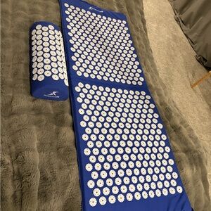 Blue Acupressure Mat and Pillow Set